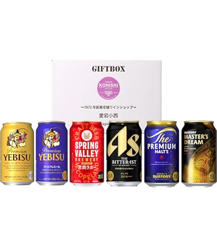 Amazon.co.jp: 国産ビール 500ml飲み比べ6缶セット【贈り物/ギフトに